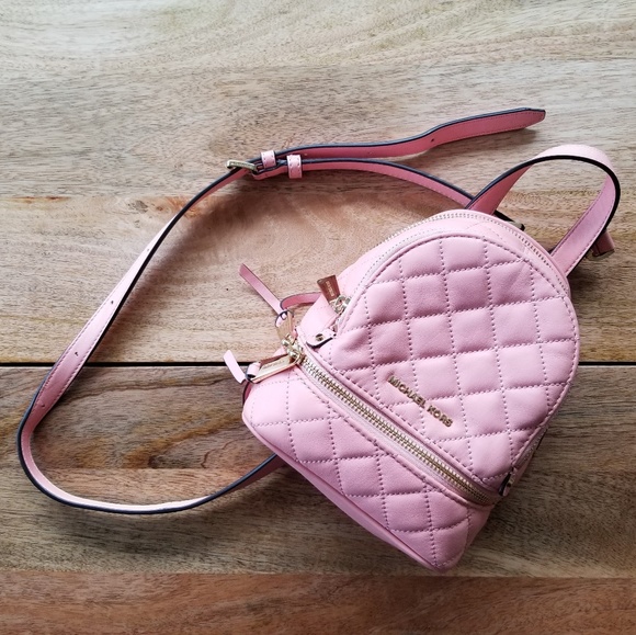 rhea mini quilted leather backpack